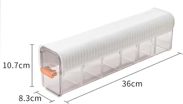 Wall Mounted Underwear Organizer, Dustproof Wall Mounted Drawer Storage Box, Removable Sock Divider (White)