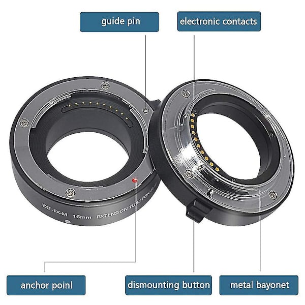 Forlængelsesrør, Autofokus Forlængelsesrør Sæt 10mm+16mm