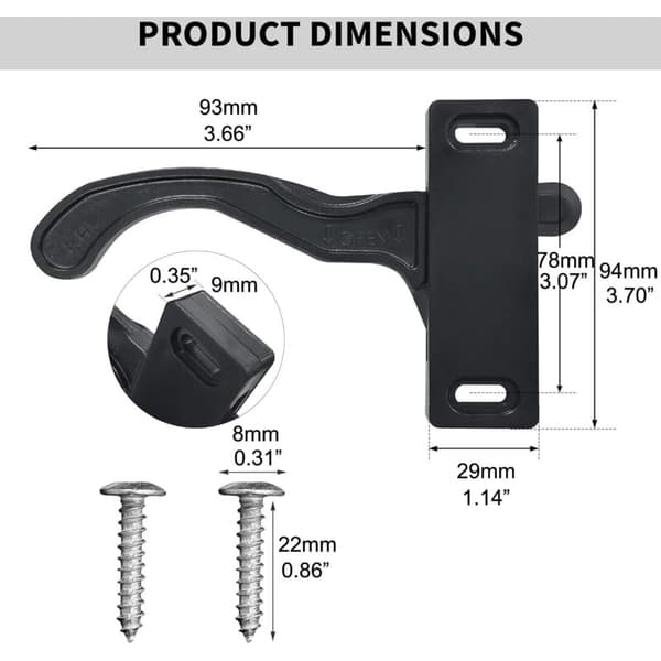 1 pc Replacement Handle for RV Screen Door - Right Hand RV Door Latch
