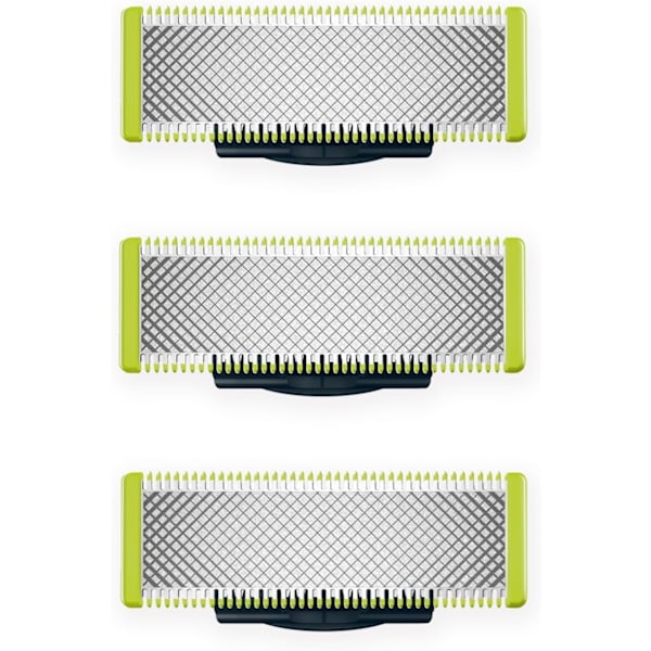 til OneBlade Elektrisk Barbermaskine og Trimmer, Holdbart Rustfrit Stål, Kant og Barbering, 3-pak, Model QP230/50