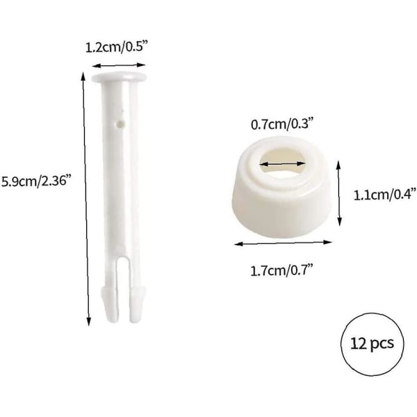 Plastpool-stift och prismor för metallramar, extra gummipackningar, poolreservdelar, 12 st