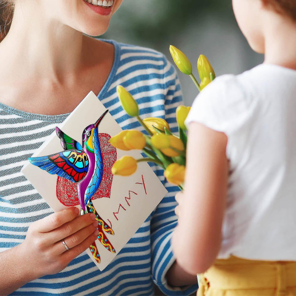 Metallinen Kolibri Seinäkoriste, Metallinen Seinätaidekoriste, Värikkäät Linnut Seinäkoristeet Ripustettavaksi Sisä- ja Ulkotiloihin Kotiin, Makuuhuoneeseen, Olohuoneeseen, Toimistoon