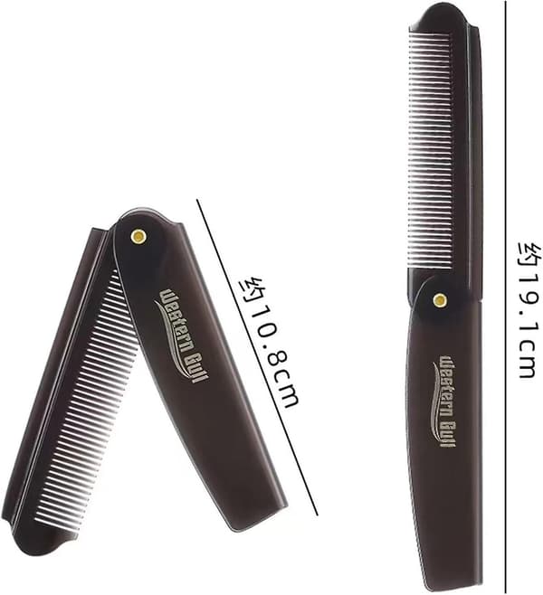 1 pc Foldable Comb Men's Tortoiseshell Pattern