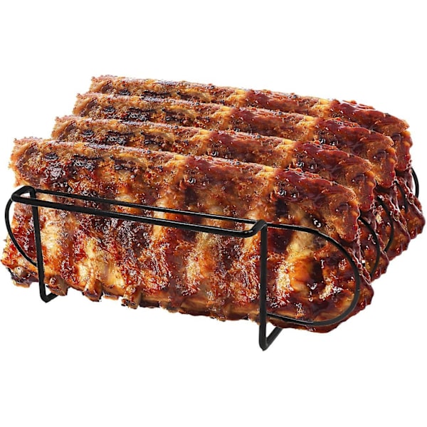 Ikke-klebende lakkgrill Bærbar grilling Biff Lammeribbe Hage Utested Grilling Kyllingverktøy Holder Ribberibber For Grilling Og Grillmatlaging