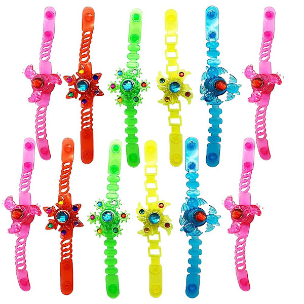 12 stk LED-lysleker Partyartikler LED Blinkende Lampe Armbånd, Jente Gløder I Mørket Bursdagsgaver Karneval Halloween Partyartikler Acce