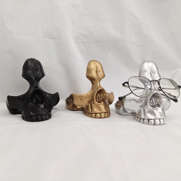 Svart Resin Hodeskalle Skulptur Fred Harmoni Rom Handlegalleri DekorasjonSvart