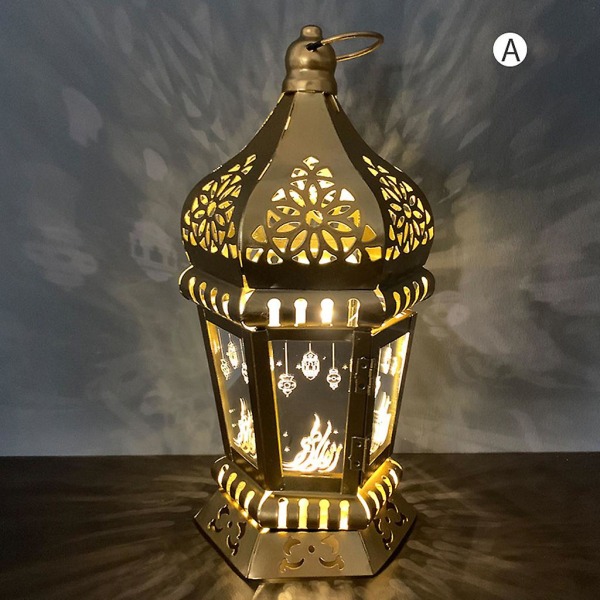 Tyylikkäät metalliset riippuvat kynttilänjalat hääpäivän Ramadan-juhlakoristeisiinB