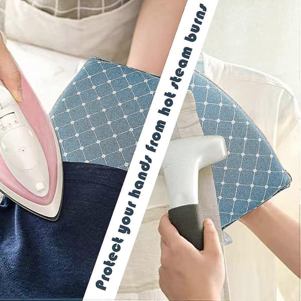 Steam Iron Glove, Steam Iron Mitten Handheld Ironing Board with Finger Loop