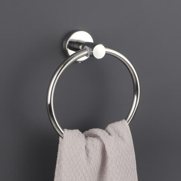 1 x Håndkleholder i rustfritt stål 304 Ring Håndkleholder