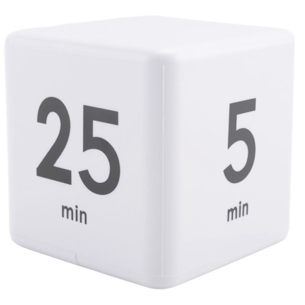 Kvadratisk timer Køkkentimer Tidsstyring Timer Tyngdekraftssensor Flip til tidsstyring og nedtælling 25-5-45-15 minutter