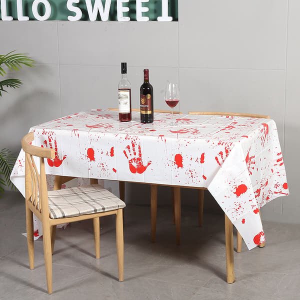 Halloween blodig dug feststemning layout rekvisitter blodig