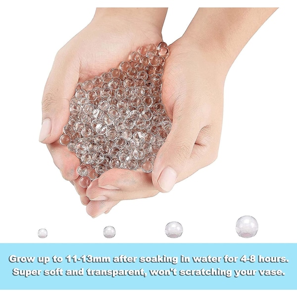 Water Gel Jelly Beads, vasefyllstoffer for flytende perler, flytende stearinlys 60000 individuelle