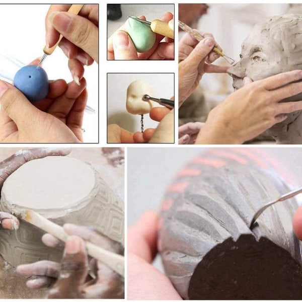 Keramik værktøjssæt ler skulptur modellering værktøj Keramisk ler udskæringsværktøj sæt til begyndere Ekspert kunsthåndværk Børneafte