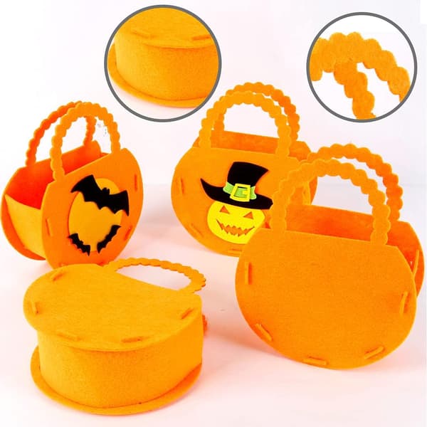 4 st Halloween Stereo Pumpaväskor, Pumpakorgväska Portabel