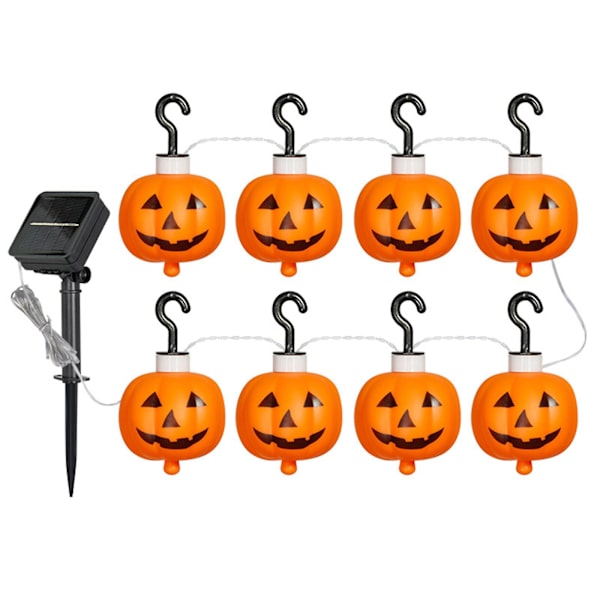 Halloween Pumpa Golvlampa Dekoration Solcellslampa Pumpa Lampa Innergård Trädgård Utomhuslampa Gul