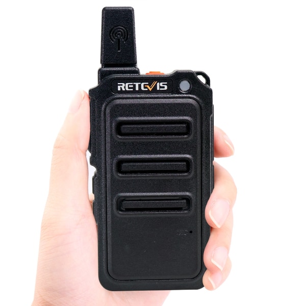 Profesjonell walkie talkie, uten lisens oppladbar walkie 1300mAh, mini walkie-talkie med hodetelefoner for (svart, O)