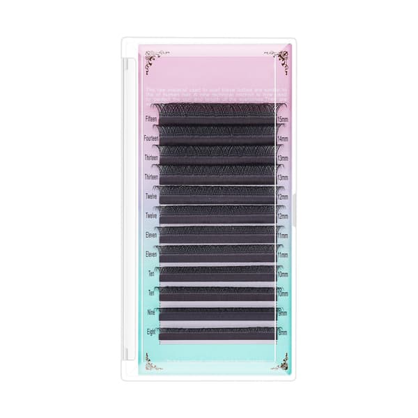 Fluffy Soft Lightweight 12 Rows Eyelash Clusters 8-15mm Mixed Black 0.07D Makeup Extension