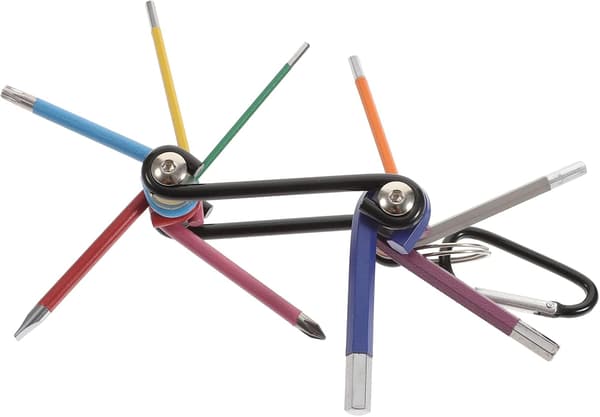 2 Sets of Wrenches Folding Bicycle Screwdrivers Mini Wrenches Folding Bicycle Hand Repair Tools