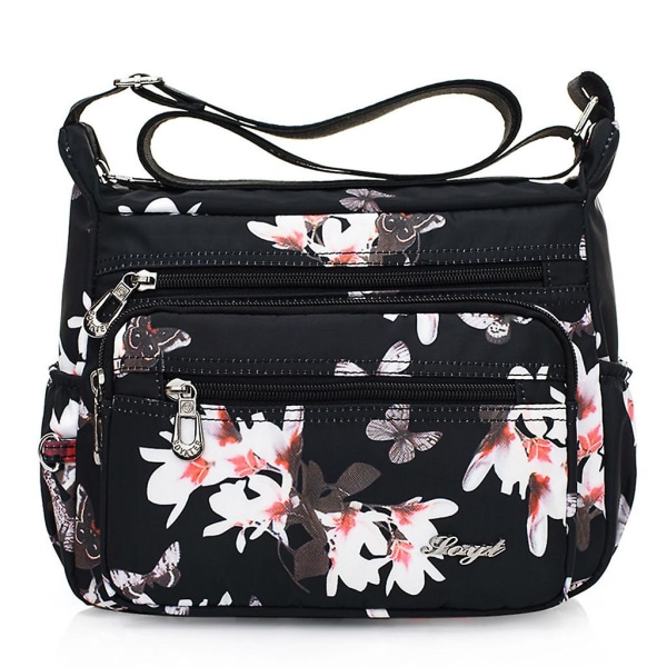 Nylon Floral Multi-pocket Crossbody Purse Bags For Women Travel Shoulder BagStyle 1