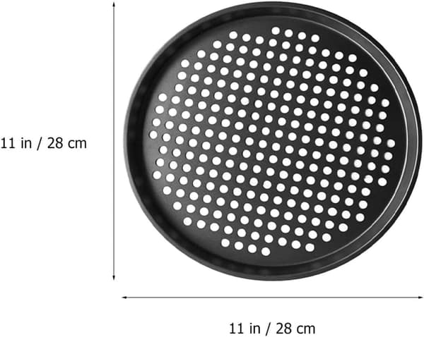 Non-Stick Pizza Bakform Kakform Kolstål Rund Form