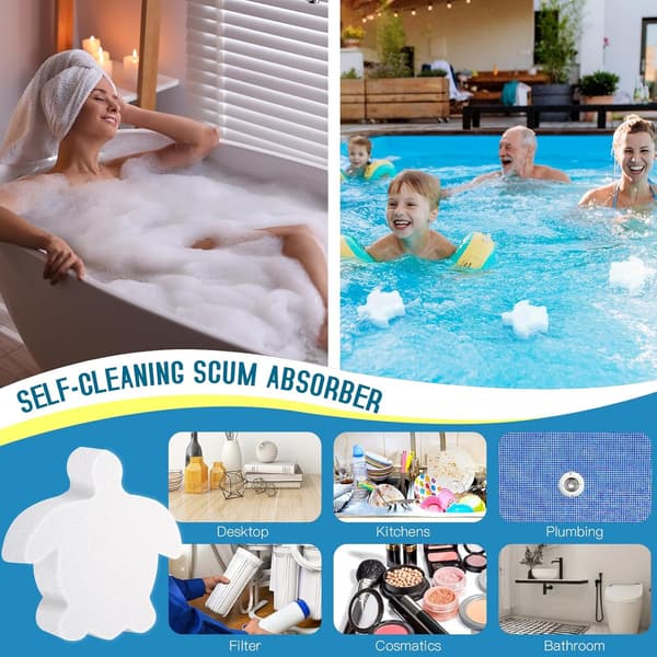 18-pak poololieabsorberende snavssvamp, boblebad snavsabsorberende, boblebadtilbehør til pool og spa