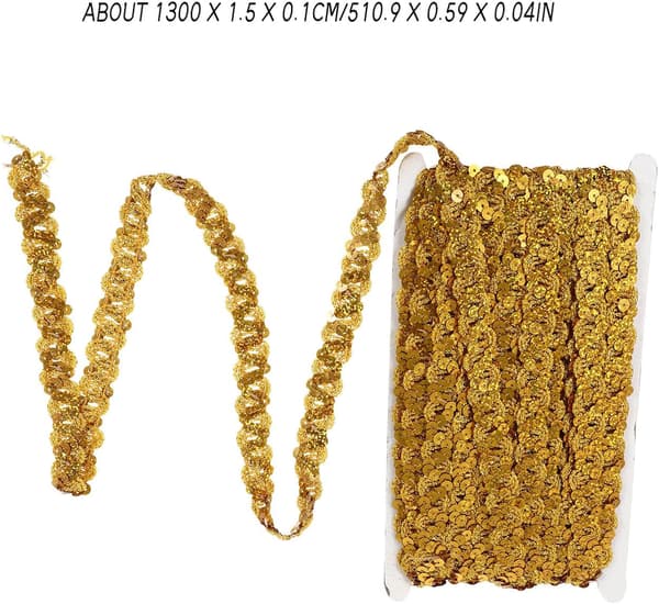 Sequin Lace Trim 1.5cm Decorative Lace Fabric DIY Sewing Accessories