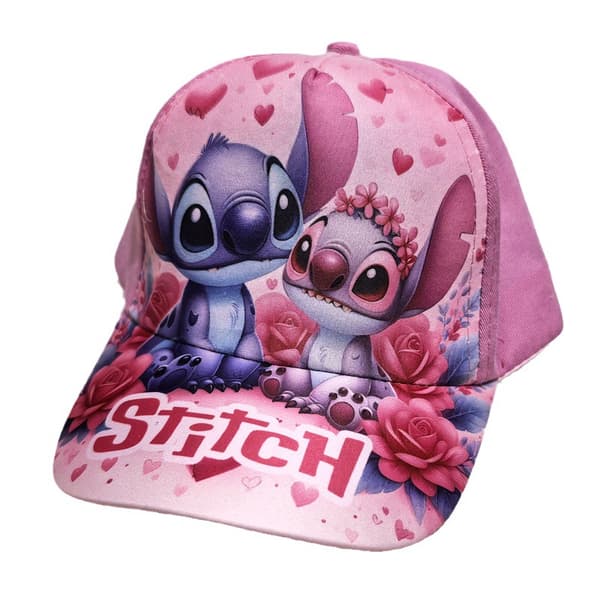 Stitch Anime Tecknad Barnkeps med tryck, justerbar-FM-