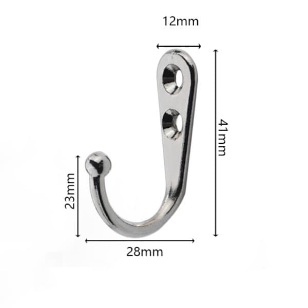 Wall Hooks with Screws 10-pack -