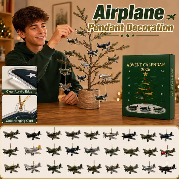 Adventskalender Flygplan till jul, 24-dagars nedräkningskalender Flygplan, 2D Akrylflygplan för heminredning