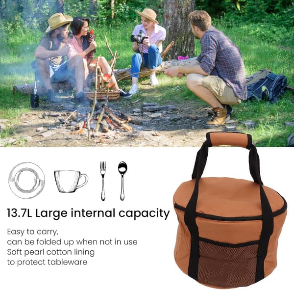Camping Table Bag, Waterproof Picnic Cutlery Storage Bag