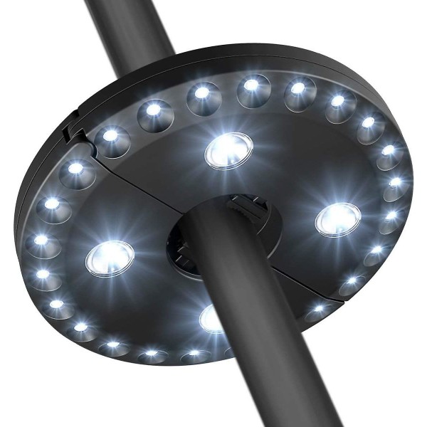 LED-parasolllampa 28 LED-lampor Trådlös Trädgårdslampa Batteridriven Utomhus Balkong Parasollstolpe Lampor Stolpe Monterad 3-läges Dimmerbrytare För Parasoll