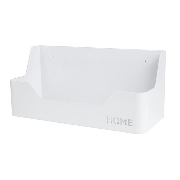 Självhäftande förvaringskorg, sänghylla i plast, väggmonterad organizer för hem, kontor, studentrum (vit) Vit 24*10*11cm
