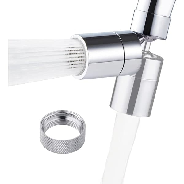 Solid Brass Faucet Nozzle 360 Degree Rotation Angle Dual Functions 24mm Male Thread - Chrome (M24)