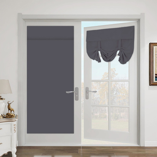 Dörrgardiner för dörrfönster, termiskt isolerade, integritetsskyddande sidoljusgardiner för ytterdörr, 26 x 68 tum Gray 66x173