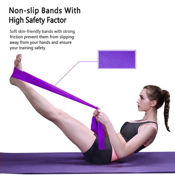Elastiska Band Yoga Band Motståndsbands Yoga Elastiskt Band För Kvinnor Andra-2000mm*150mm*0.55mm