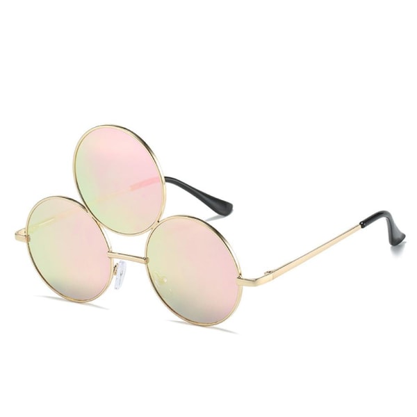 gold frame powder film,Eye Glasses Sunglasses Womens Flat Lens Mirrored Metal Frame Glasses Oversized Eye Sunglasses