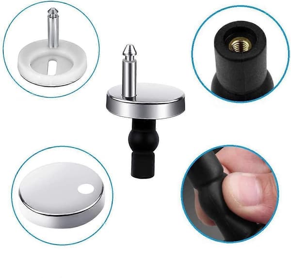 1 par toalettseter hurtigkobling toppfeste ekspansjonsgummiskruer 45mm