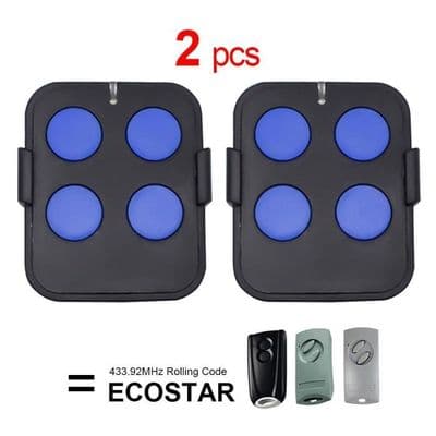 Replacement Remote Control for Ecostar RSC2 433 Hormann RSE2 433 MHz Motor Liftronic 500 700 800 - 2 pcs