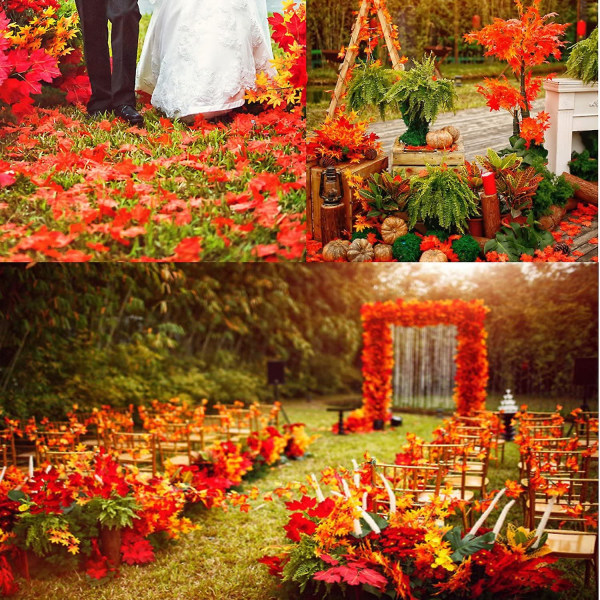 300 faux høstlønn blandede høstfarge løv for bryllup, arrangementer, kunst scrapbooking og Thanksgiving dekor