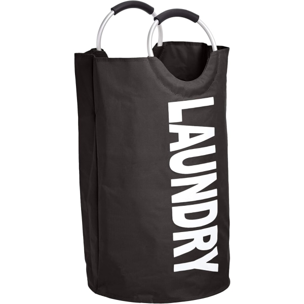 Oxford Cloth Laundry Bag Opbevaringspose til snavset tøj Oversize sammenfoldelig opbevaringstaske Sort
