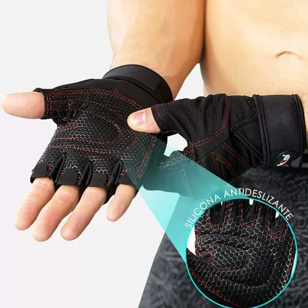 Sport Handskar för Gym, Halksäkra och Andningsbara, Design med Handledsskydd för Män och Kvinnor för Löpning, Crossfit, Ridning