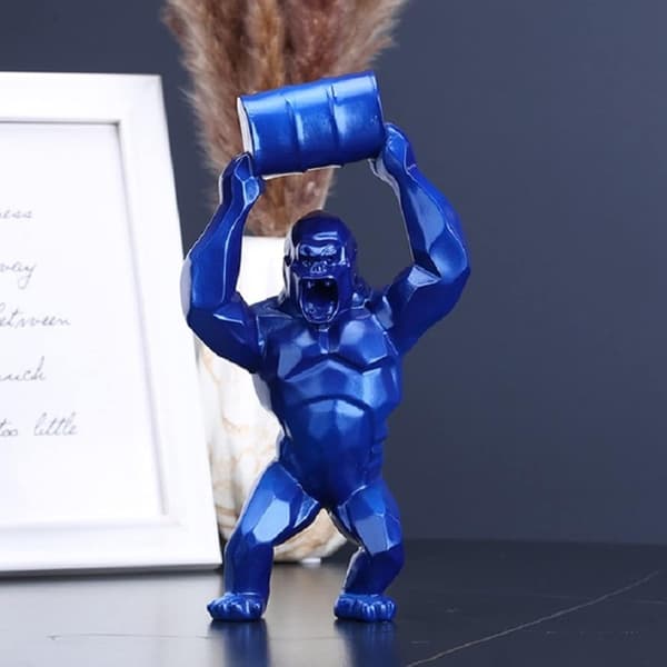 Gorillastatue, King Kong-statue, Gorilladekorasjon, Stue