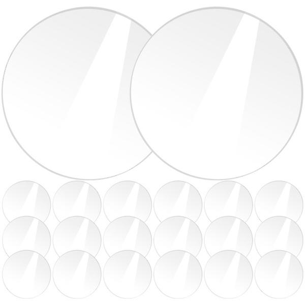 20 stk Runde Akrylplader Klar Transparent Plade Panel DIY Kunst Håndværksprojekter Transparent 10X10X0.1CM Transparent 10X10X0.1CM
