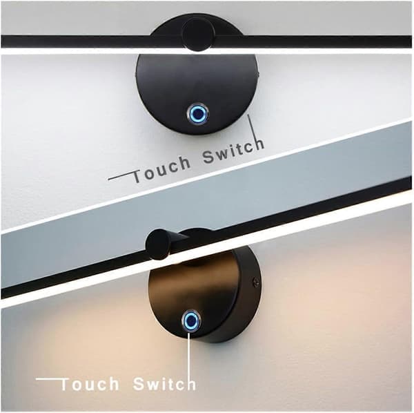 Wireless LED Picture Lights with Touch Dimmer 5W 300° Rotatable Adjustable Wall Sconces for Artwork and Portraits