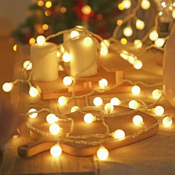Fairy String Lights julepyntelys 33 fot 100 lysdioder, 8 blitsmoduser med haleplugg Kobles til kirsebærblomsterdekorasjon Nyhetslys ForD