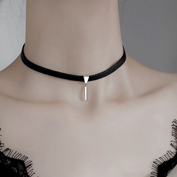 Goottilainen Ristiriipuskaulakoru Naisille Musta Choker Punk Vintage Ristiriipus Kaulakoru Halloween Koru Lahja Tytölle