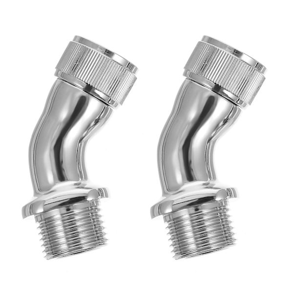2 stk 1/2\" Dusj Albue Adapter Dusjhode Forlenger Kobling For Bad 6.5X2.3CM