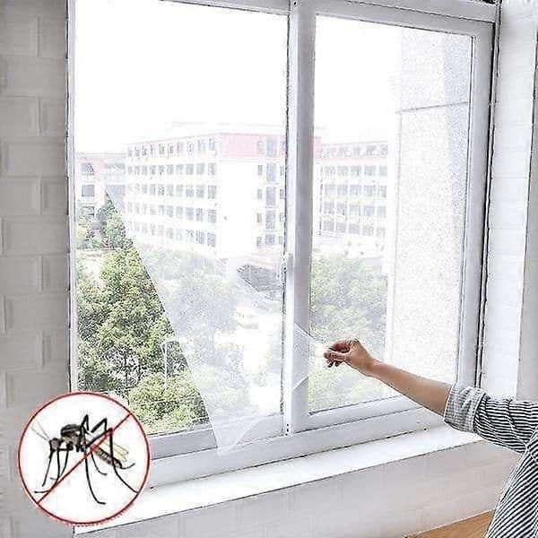 2-pack mosquito net / insect screen for windows - 130x150cm - cuttable - white mosquito net