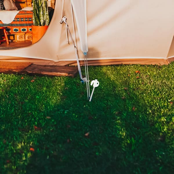 1 sett kraftige teltplugger for camping, strand og plen, bærbare