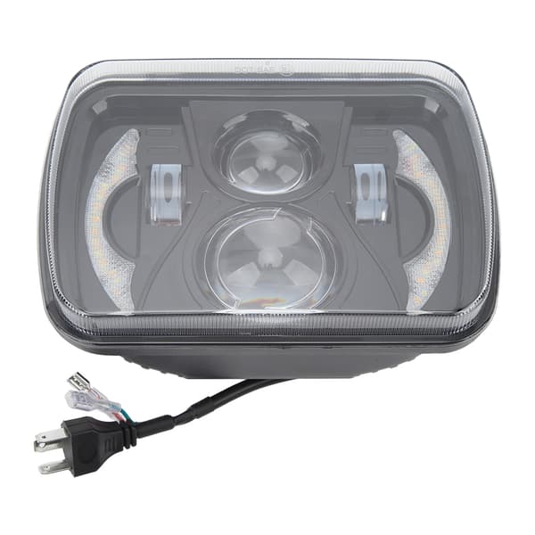 Firkantet bilfrontlys LED DRL Frontlys Blinklys Vanntett Høy Transmittans Lys 12V til 48V